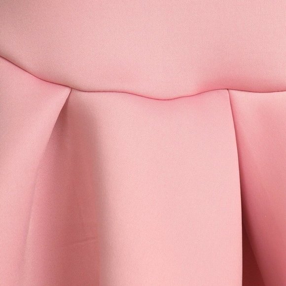 LA Fatima Pink Ruffle Midi Strapless Party Dress - Picture 5 of 5